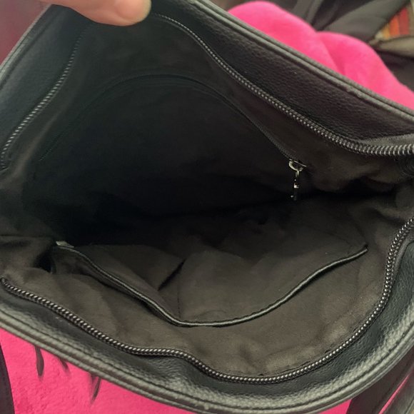 Paw Print Black Leather Like Purse - Picture 3 of 3